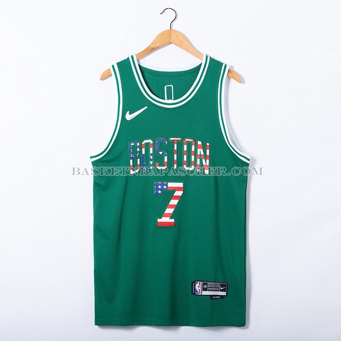 Maillot Boston Celtics Jaylen Brown NO 7 75th Bandera Edition Vert